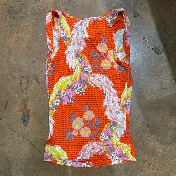 Vivienne Westwood Anglomania orange floral resort top & matching skirt FW 13/14 - Picture 2 of 6
